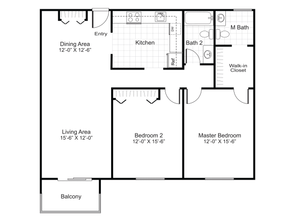 B3 Floor Plan at Heritage at the River, Manchester