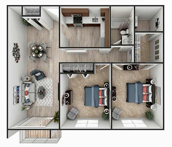B4 Floor Plan at Heritage at the River, Manchester, NH