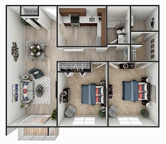 B6 Floor Plan at Heritage at the River, New Hampshire, 03102