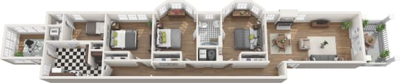 C3 - 3x1 - 1595 sq. ft. at The Collection, Richmond, 23220