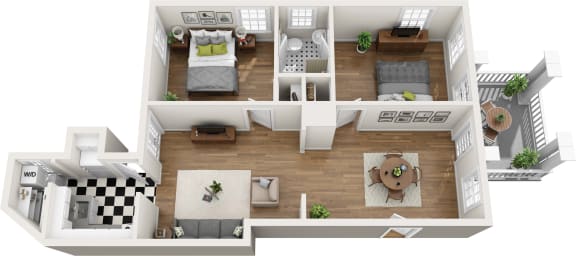 B9 - 2x1 - 958 sq. ft. at The Collection, Virginia, 23220