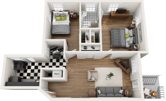 B8 - 2x1 - 940 sq. ft. at The Collection, Virginia