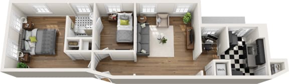 B1 - 2x1 795 sq. ft. at The Collection, Richmond, 23220