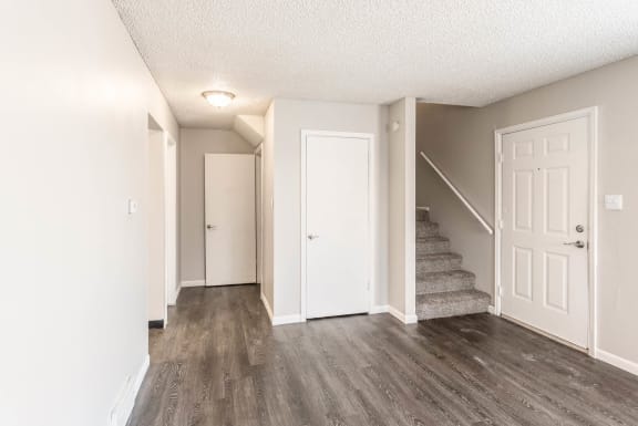 Stairs and Living Room at Aspen Townhomes, Colorado Springs, 80909