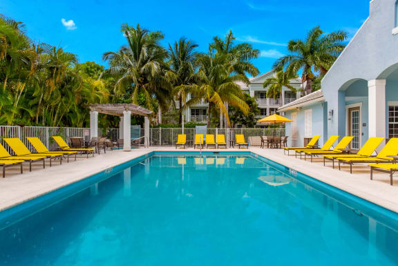 Expansive Swimming Pool And Sundeck at The Dakota, Jupiter, FL