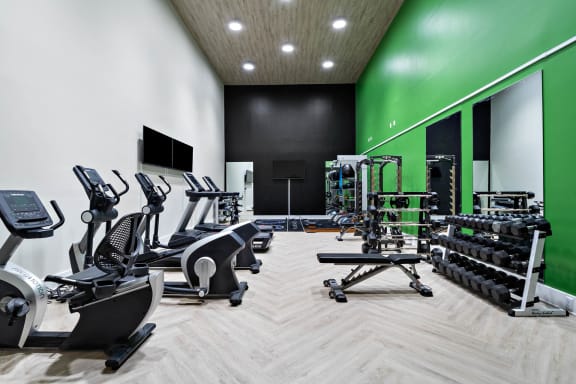 Fitness Center with Cardio Machines at Glen at Bogey Hills, Missouri