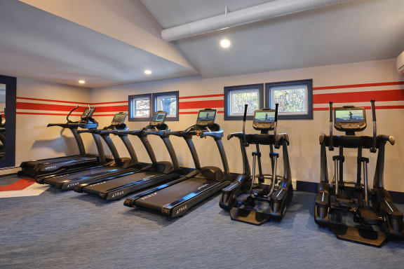 24-Hour Multi-Level Cardio And Weightlifting Center at Heritage at the River, Manchester, New Hampshire