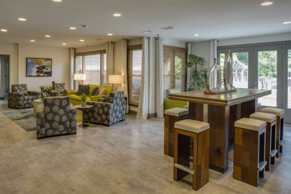 Posh Lounge Area In Clubhouse at Heritage at Waters Landing, Maryland
