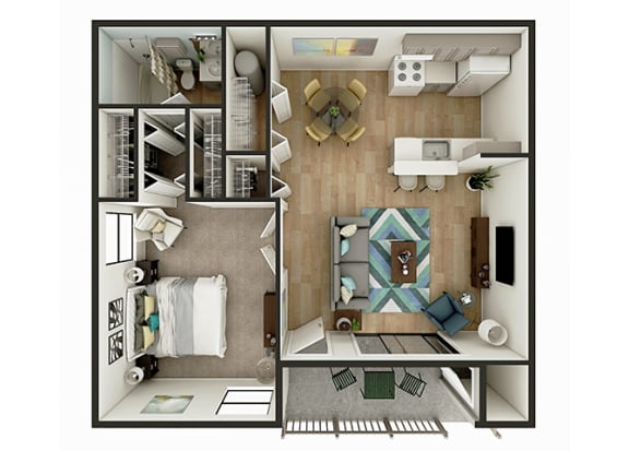 Crescent Floor Plan at Sanford Landing Apartments, Florida