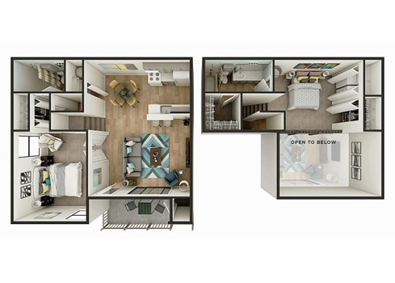 Newport Floor Plan at Sanford Landing Apartments, Sanford, FL, 32771