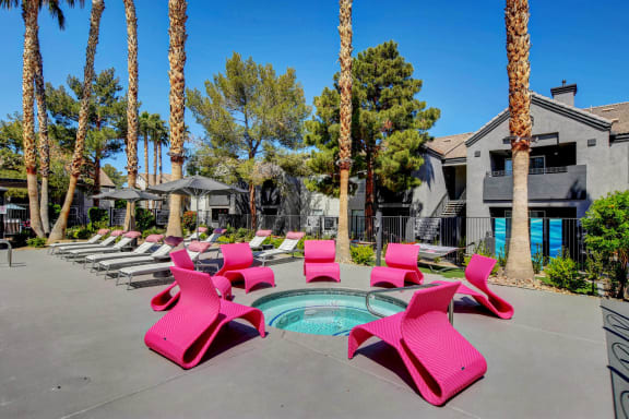 Jacuzzi Seating at Villa Serena, Henderson