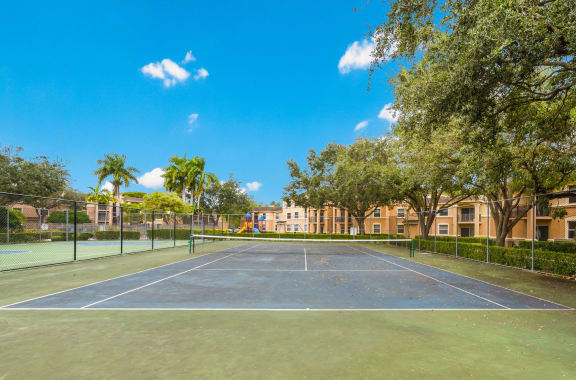 Community tennis court  at Pembroke Pines Landings, Pembroke Pines, FL