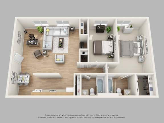 The Anna Maria 2 Bed 2 Bath Floor Plan at Sarasota South, Bradenton, Florida