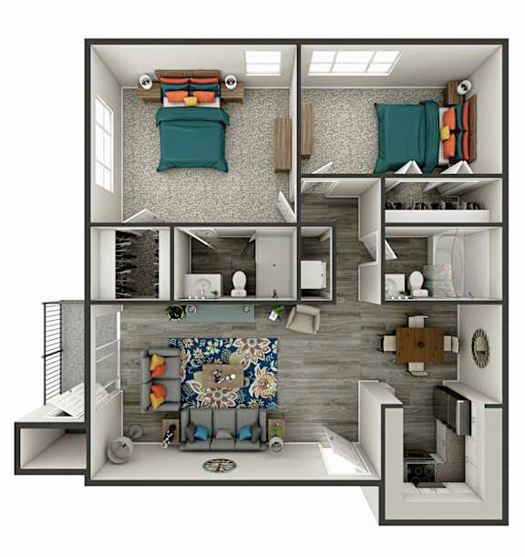 A collage of different room designs with a focus on the bedroom.