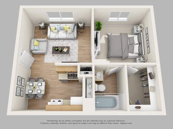 The Sanibel 1 Bed 1 Bath Floor Plan at Sarasota South, Bradenton, FL