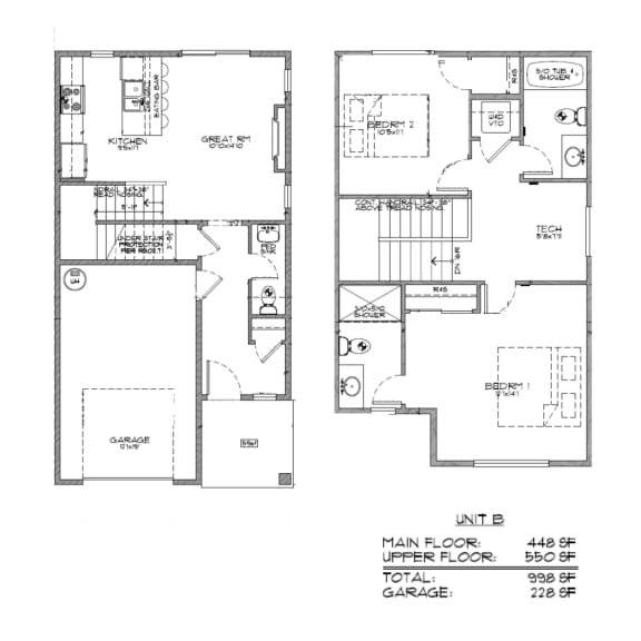 the floor plans for two floors of a house