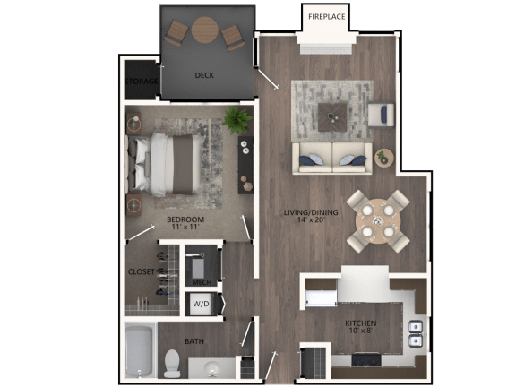 Aspen 1 Bedroom