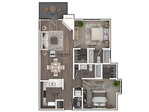 Hawthorn 2 Bedroom