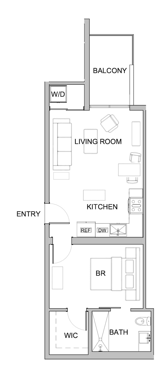 A1 Floor Plan at WM by CLG, Los Angeles, 90232