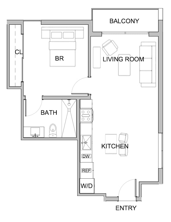 A10 Floor Plan at WM by CLG, Los Angeles, CA