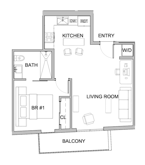 A5 Floor Plan at WM by CLG, Los Angeles, CA 90232