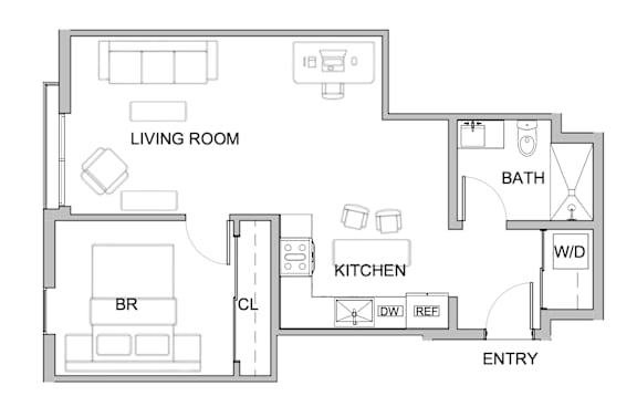 A7 Floor Plan at WM by CLG, Los Angeles, 90232