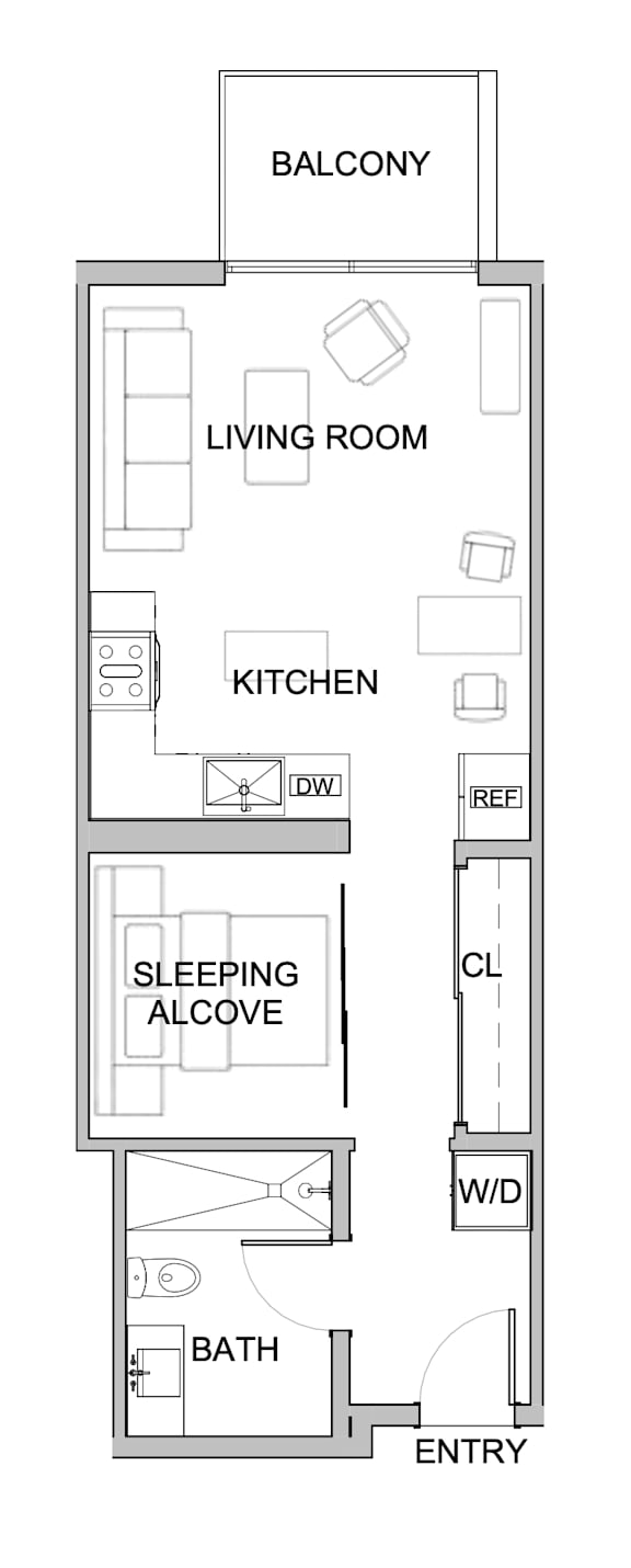 U1 Floor Plan at WM by CLG, Los Angeles, CA
