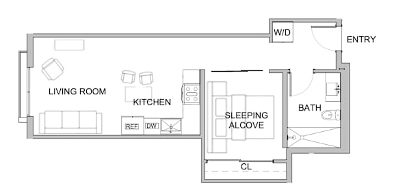 U7 Floor Plan at WM by CLG, Los Angeles, CA 90232