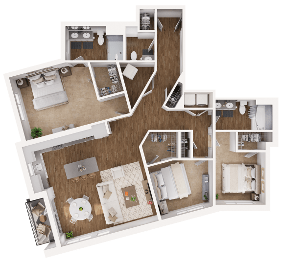 Peony Floor Plan at Hamilton at Eagleview, offering 3 bedrooms, 2.5 bathrooms, and spacious living areas in Exton, PA