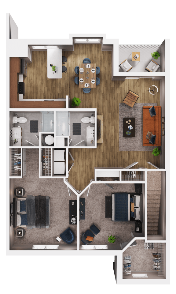 Brand New LEED 2 Bedroom 2nd Floor