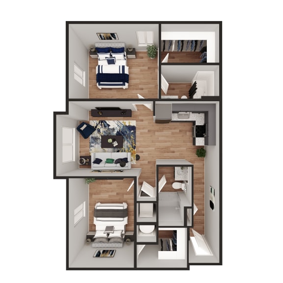 Floor Plan  3D Floor Plan Gold at Pure Lowell, Lowell