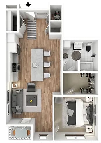 Collected Floor Plan Collected Floor Plan at Bold on the Blvd, St. Peters, MO