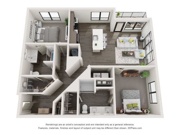 Floor Plan  B2_Alt 1 Floor Plan at Chapter at the Streets of St Charles, Saint Charles, MO