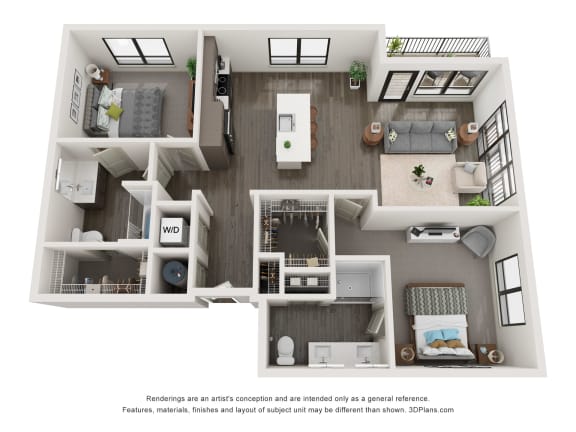 B2_Alt 2 Floor Plan at Chapter at the Streets of St Charles, Saint Charles, 63303