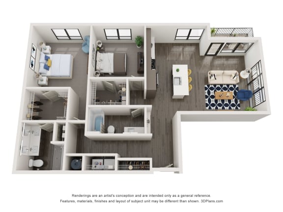 B4 Floor Plan at Chapter at the Streets of St Charles, Saint Charles