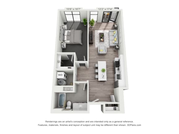 Pershing 1 bed 1 bath F at The Euclid, St Louis, 63108