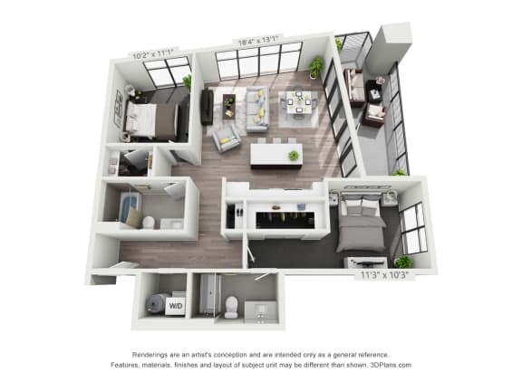 Washington 2 bed 2 bath at The Euclid, Missouri