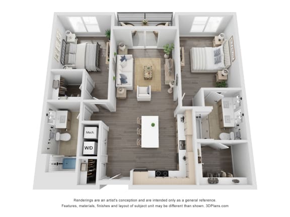 Floor Plan  Polo Floor Plan at The Flats &amp; Terraces at Wildhorse Village, Missouri