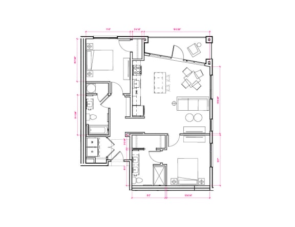 Hanover II - South C1b Floor Plan at Expo at Forest Park, St. Louis, 63112
