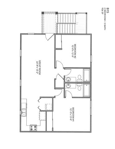 B15 Floor Plan at Promenade at New Town, Saint Charles, MO