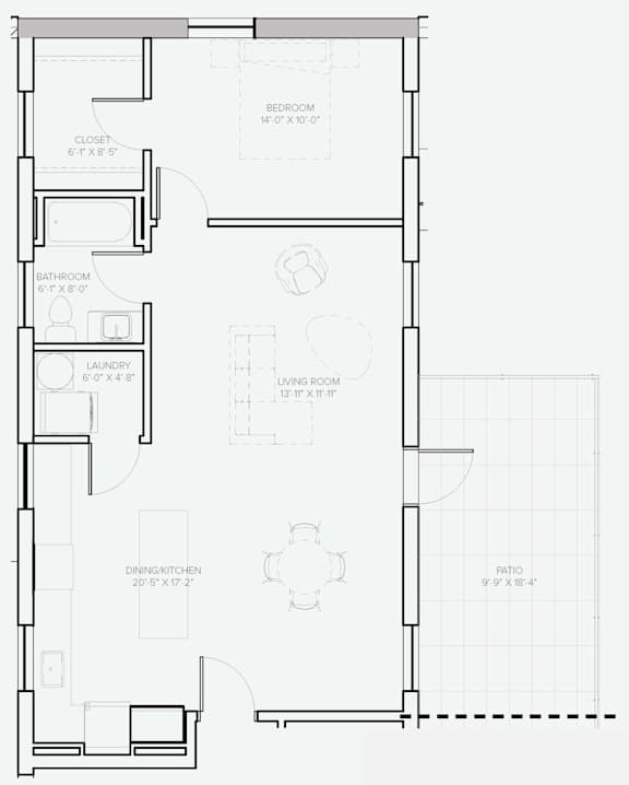 Floor Plan  at Steelcote Square, St. Louis