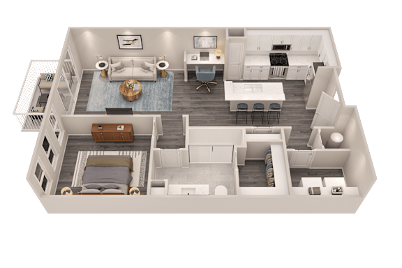 1 bed 1 bath A at The Cunningham Apartments, Iowa, 50266