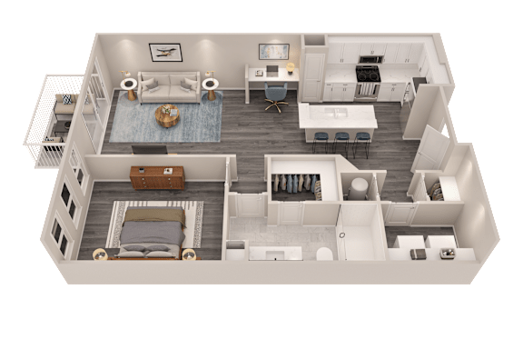1 bed 1 bath E at The Cunningham Apartments, West Des Moines, 50266
