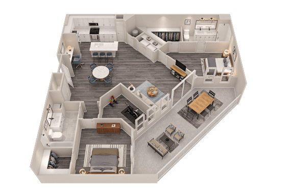 2 bed 2 bath B at The Cunningham Apartments, Iowa, 50266