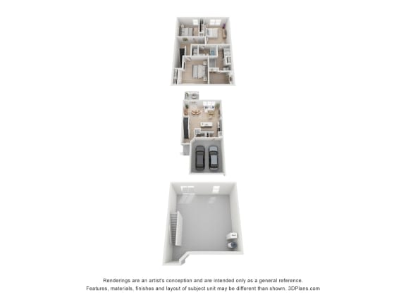 Floor Plan  Vail III_TH Unfinished Combined Floor Plan at The Willows, O&#x27;Fallon, 63367