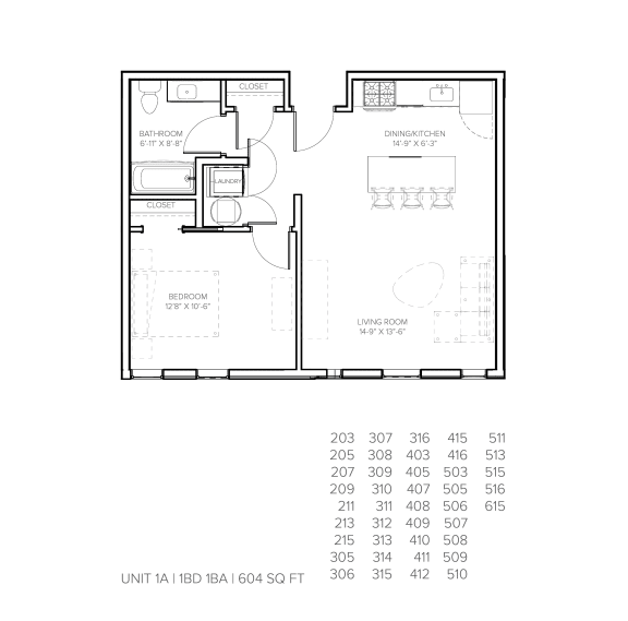 Unit 1A at Steelcote Square, St. Louis, 63103