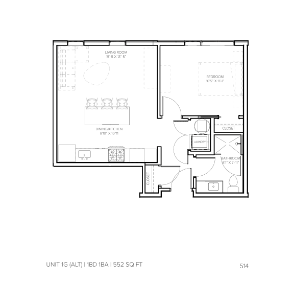 Unit 1G A at Steelcote Square, St. Louis, 63103