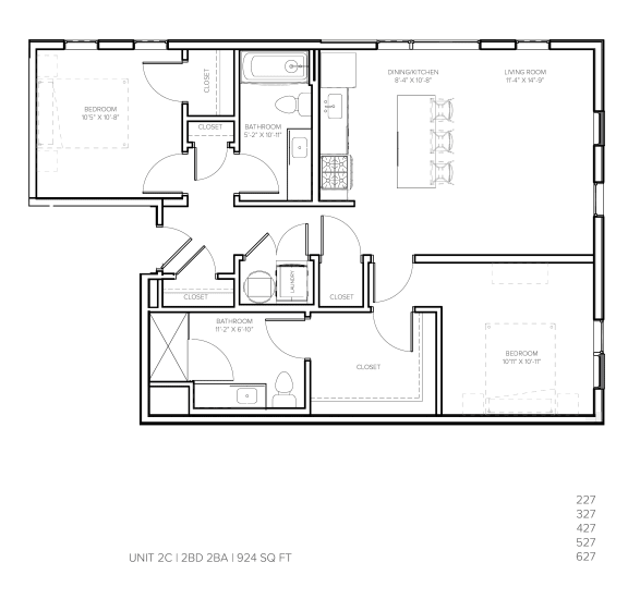 Unit 2C at Steelcote Square, St. Louis, MO