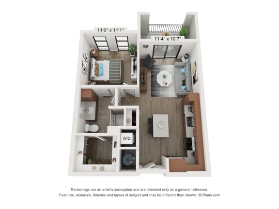 Floor Plan  Arabian Floor Plan at Wildhorse Apartments, Missouri
