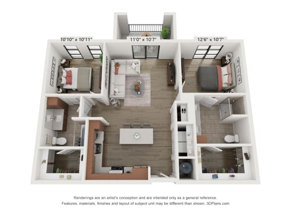 Floor Plan  Mongolian Floor Plan at Wildhorse Apartments, Chesterfield